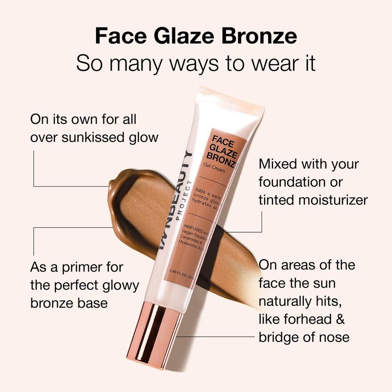 Face Glaze Bronze Bronzing Highlighting Cream Cream Hydrate