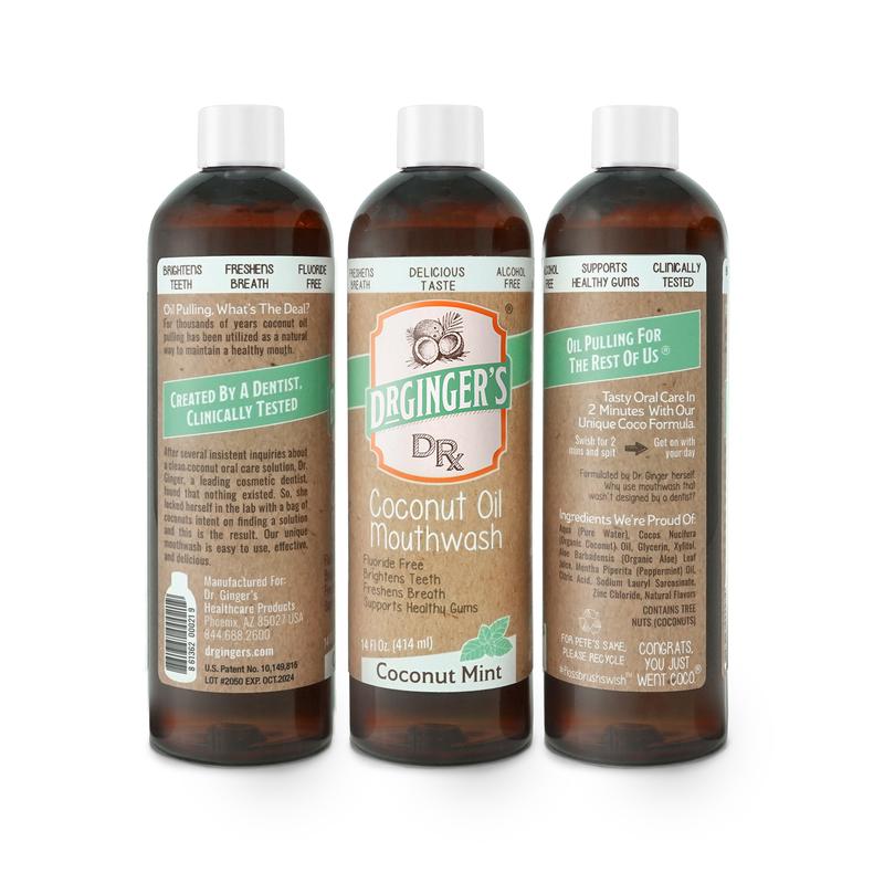 Dr Ginger's Coconut Oil Pulling Mouthwash - 14oz