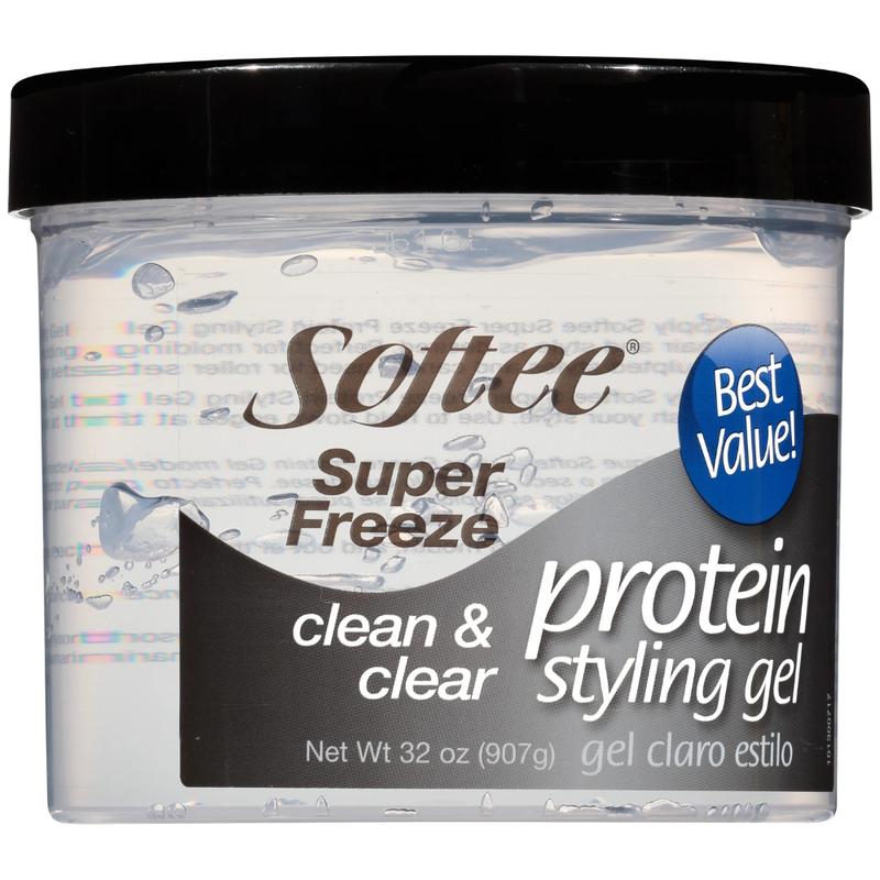 Super Freeze Protein Styling Gel, 32 oz Jar, Clarifying Formula, Strengthens Hair, Unisex