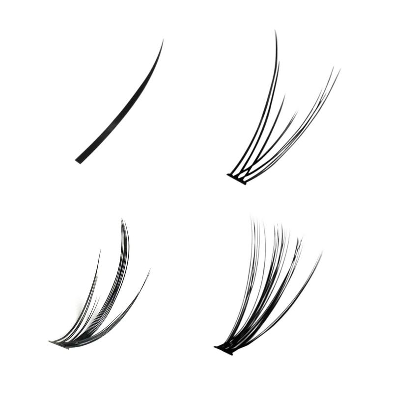 Natural Look Eyelash Extensions Set, 2 Counts Various Styles Fluffy False Eyelashes Set & 1 Count Eyelash Tweezers & 1 Count Eyelash Glue, Professional Makeup Accessories for Women