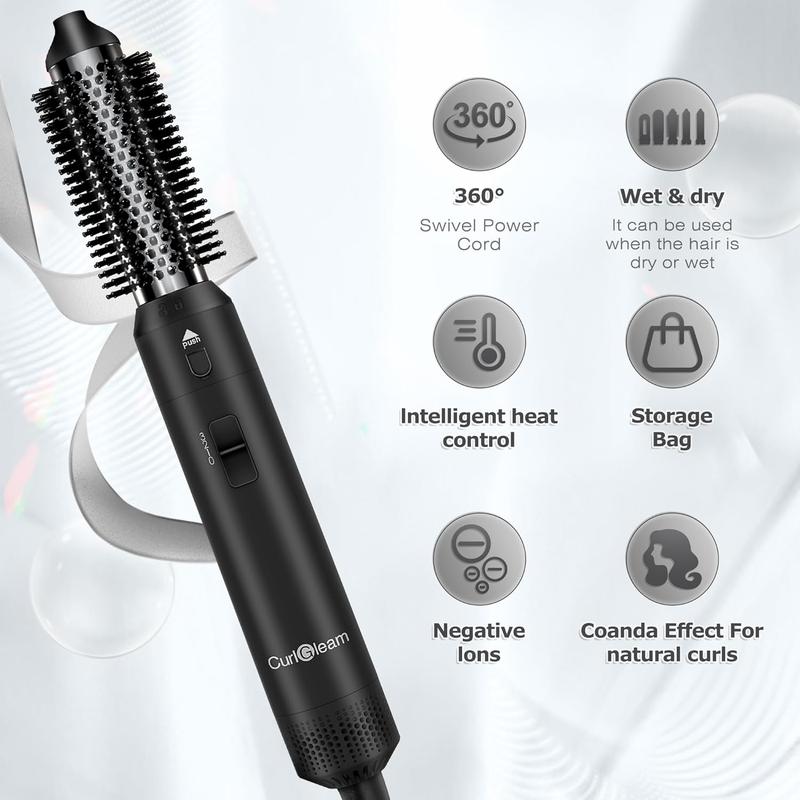 5 in 1 Multi Hair Dryer Styler  High-Speed Negative Ionic Brush for Curling, Volumizing, Straightening, Waves - Professional Salon Tool-Curlers & Straighteners multi hair