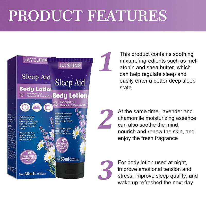 Body Lotion, 1 Count Moisturizing Nourishing & Lightening Body Lotion, Improve Sleep Body Cream for Night Use