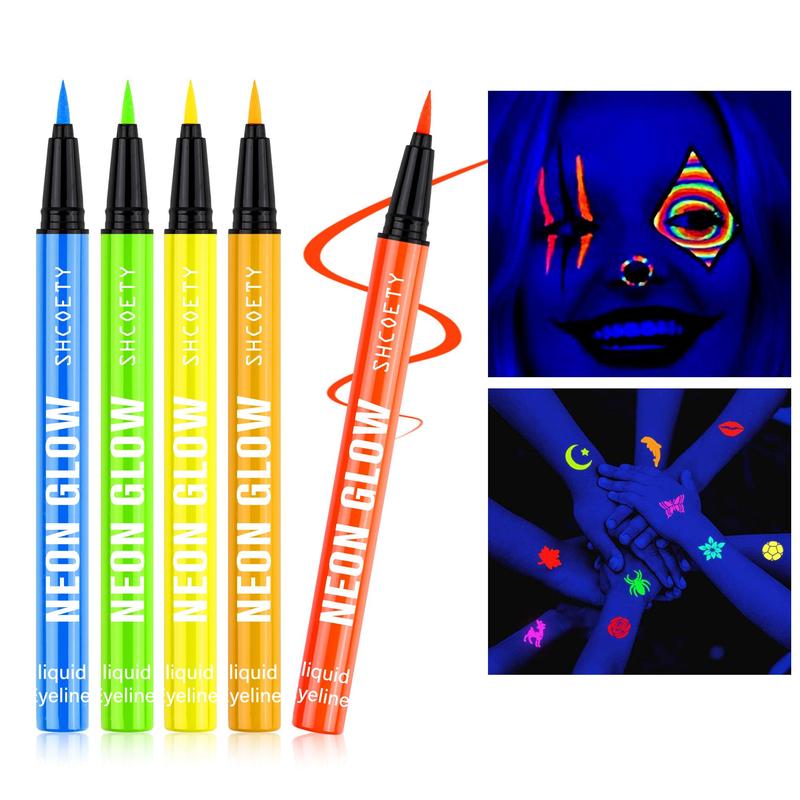 Glow in The Dark Eyeliner Pen, 1 Count Long Lasting Fluorescent Eyeliner, Quick Drying Eyeliner Pen, Professional Daily Makeup Accessories