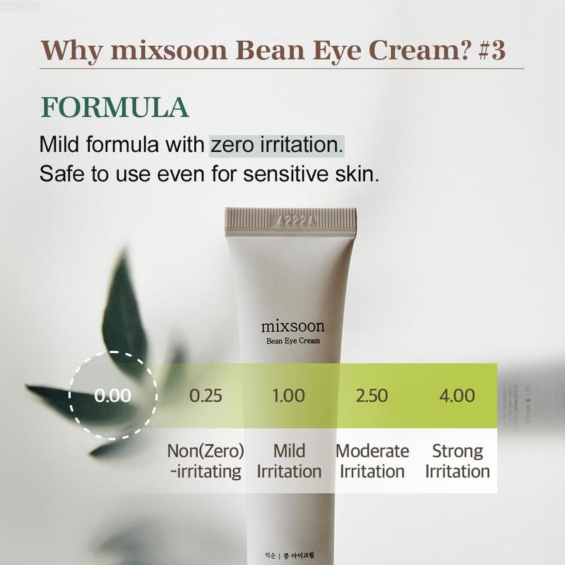 [mixsoon Official Shop] Bean Eye Cream (0.67 fl oz   20ml) - Brightening, Anti-Aging, Skin-Firming & Moisturizing for All Skin Types | Korean Skincare