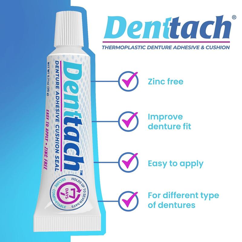 [HOLIDAY PRICE CUTS] Denture Adhesive, Thermoplastic Denture Adhesive, Secure Denture Grip for Up to 7 Days, Non Glue, Zinc Free, Long Holding Denture Reliner