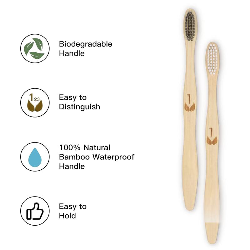 Biodegradable    Charcoal Toothbrushes, FSC Certified and PETA Approved - 12 Count