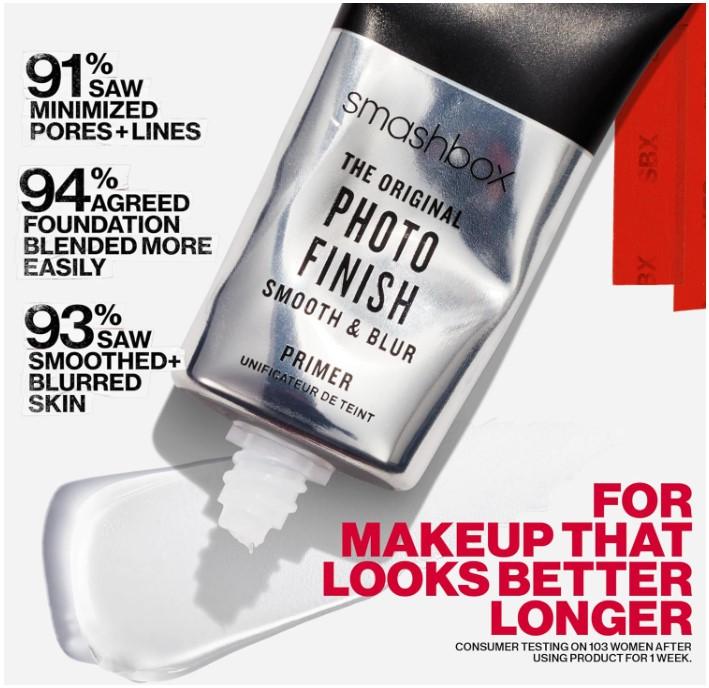 Smashbox The Original Photo Finish Smooth & Blur Oil-Free Makeup Primer - Infused with Vitamin A & E, Reduces The Appearance of Fine Lines and Pores