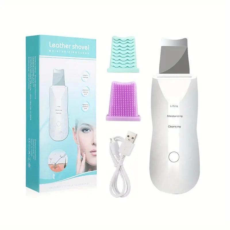 Electric Facial Skin Scrubber, Comfort Facial Deep Cleansing Tool, Skin Spatula, Facial Silicone Pore Cleaner, Rechargeable Electric Face Cleanser, USB Chargeable Ultrasonic Facial Pore Cleaner, Beauty Gifts, Skincare Tools