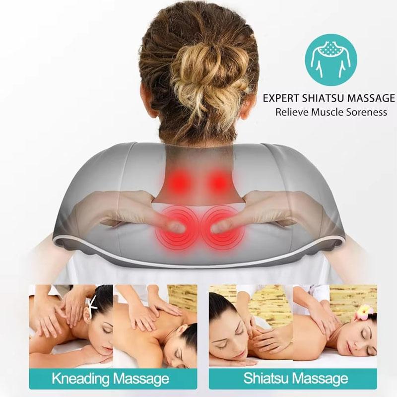 Shiatsu Neck and Shoulder Massager | with Heat Deep Tissue 4D Kneading Circulation