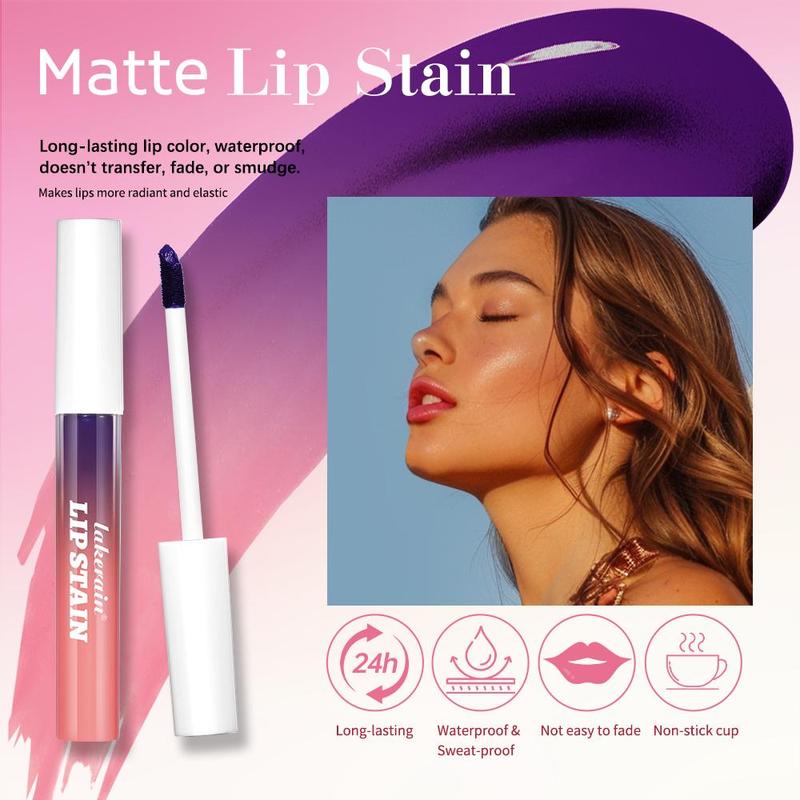 Long-lasting Lip Stain Kit, 3 Counts set Peel Off Lip Tint, Waterproof Lip Stain, Natural Lip Stain Kit, Makeup Accessories for Women, Skincare Products, Sexy Red Lip Gloss