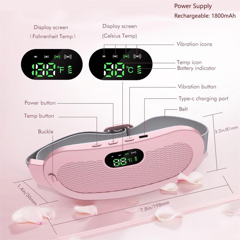 Rechargeable Menstrual Heating Pad, Cordless Heating Pad, Hot Massage Heating Pad, Period Cramp Simulator for Ladies and Girls