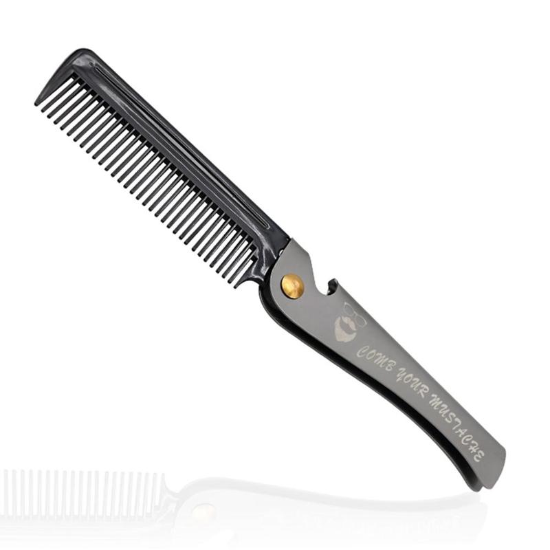 Portable Foldable Comb, Stainless Steel Hair Styling Comb, Professional Hair Styling Comb For Men