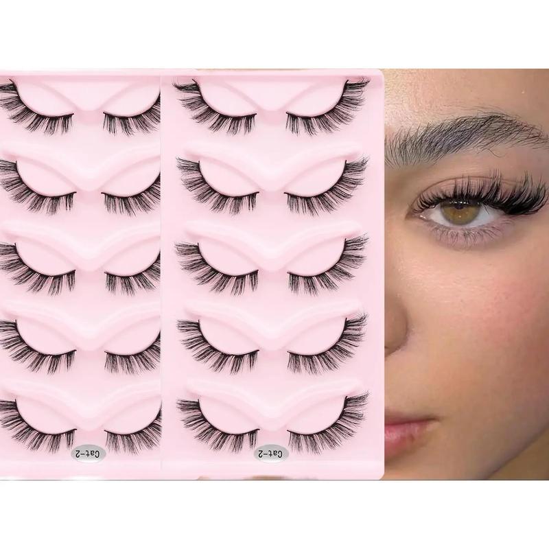 Music Festival Makeup, Fluffy False Eyelashes for Eyelashes Extensions, Cat-Eye Look Wispy Faux Lashes, Natural Look Cluster Eyelashes Extensions Kit, Trending Product, DIY Lash Extensions Kit, Eye Makeup Enhancement Lashes, Christmas Gift