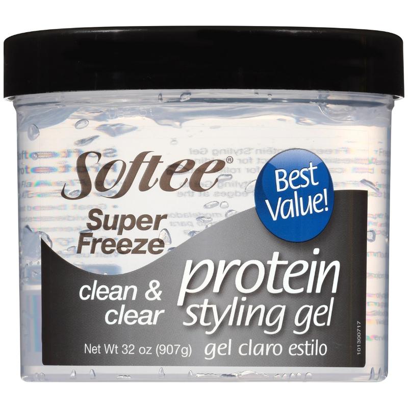 Super Freeze Protein Styling Gel, 32 oz Jar, Clarifying Formula, Strengthens Hair, Unisex