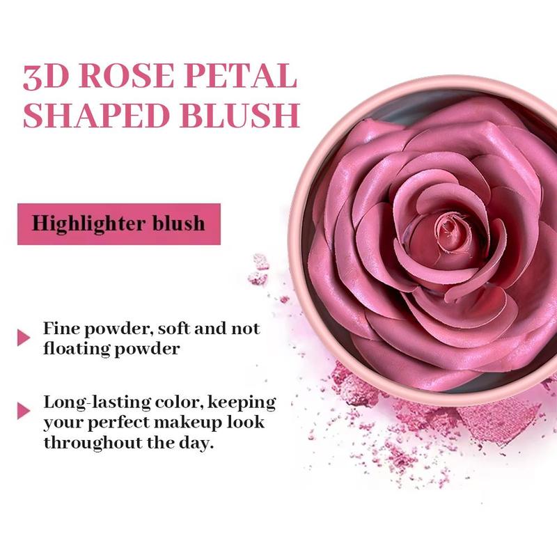 Flower Shaped Matte Blush, 1 Count Waterproof Blush Cream, Natural Look Lightweight Blush for Daily Makeup, Facial Makeup Product for Women & Girls, Christmas Gift