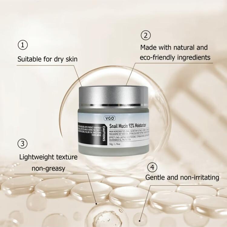 VGO-Snail Skincare Face Wash and Moisturizing Cream Set for Maximum Comfort-Live