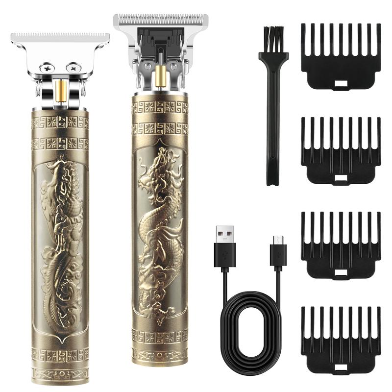 Comfort Electric Hair Trimmer Kit, Dragon Pattern T-blade Multifunctional Portable Rechargeable Comfort Hair Clipper Set for Men