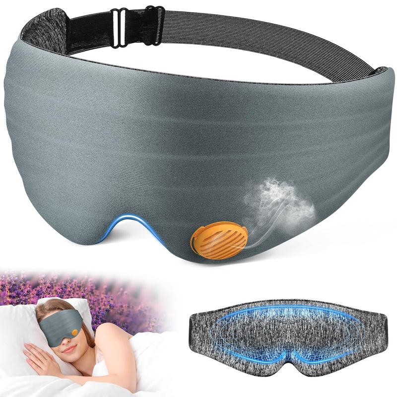 3D Sleep Mask,Aroma Eye Mask For Sleep with Lavender Aromatherapy, 99.9% Light Blackout Sleeping Eye Mask For Women and Men,Soft Breathable Sleeping Eye Mask, Perfect for Travel,Office,School,Camping, Bedroom Accessory Comfortable Sleep Adjustable