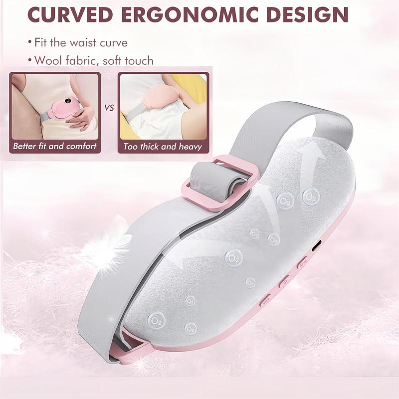 Rechargeable Menstrual Heating Pad, Cordless Heating Pad, Hot Massage Heating Pad, Period Cramp Simulator for Ladies and Girls