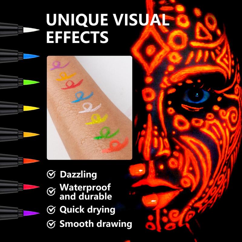 Glow in The Dark Eyeliner Pen, 1 Count Long Lasting Fluorescent Eyeliner, Quick Drying Eyeliner Pen, Professional Daily Makeup Accessories