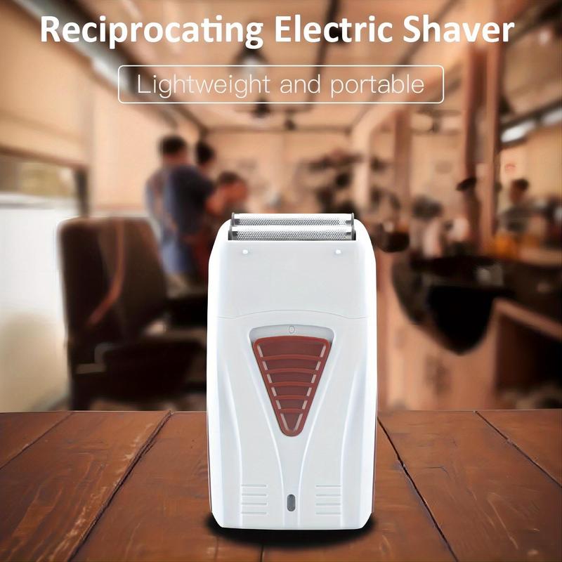 Portable Comfort Electric Beard Shaver, Cordless Bald Head Hair Clipper for Men, Wet and Dry Use Safety Facial Hair Remover for Face Hair & Beard Shaving