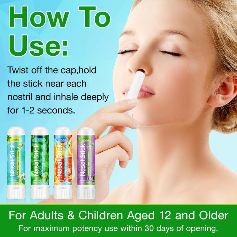 Nasal Stick, 1 Box 2 Boxes(4 Counts box) Nasal Relief Stick, Nasal Congestion Relief Stick, Breathing Experience Stick, Daily Skincare Product