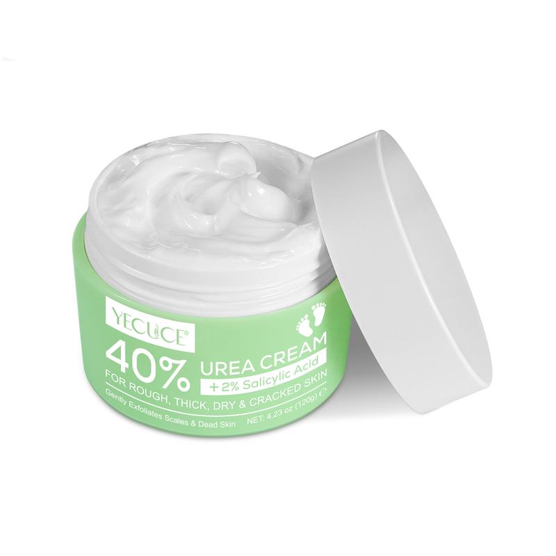 YECUCE Urea Cream 40% plus Salicylic Acid 2%, Foot Cream for Dry Cracked Heels Feet Knees Elbows Hands 120g