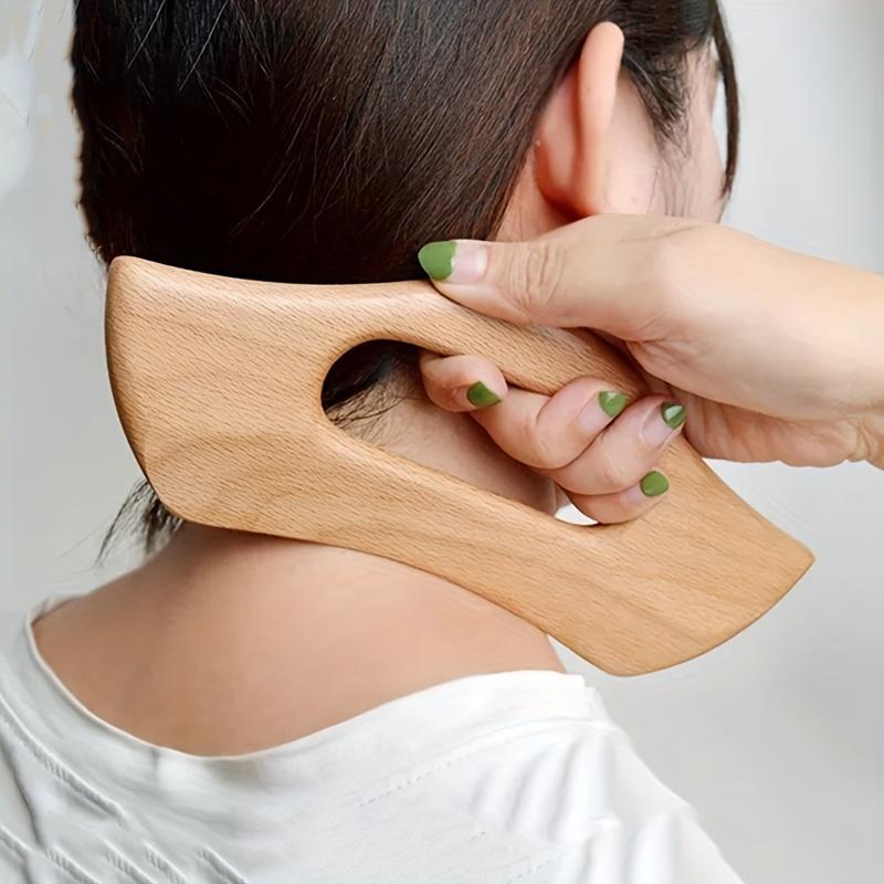 Wooden Manual Gua Sha Massage Tool, Lymphatic Drainage Massager, Grip Scraping Board, Household Gua Sha Board, Relaxing Muscle Scraper