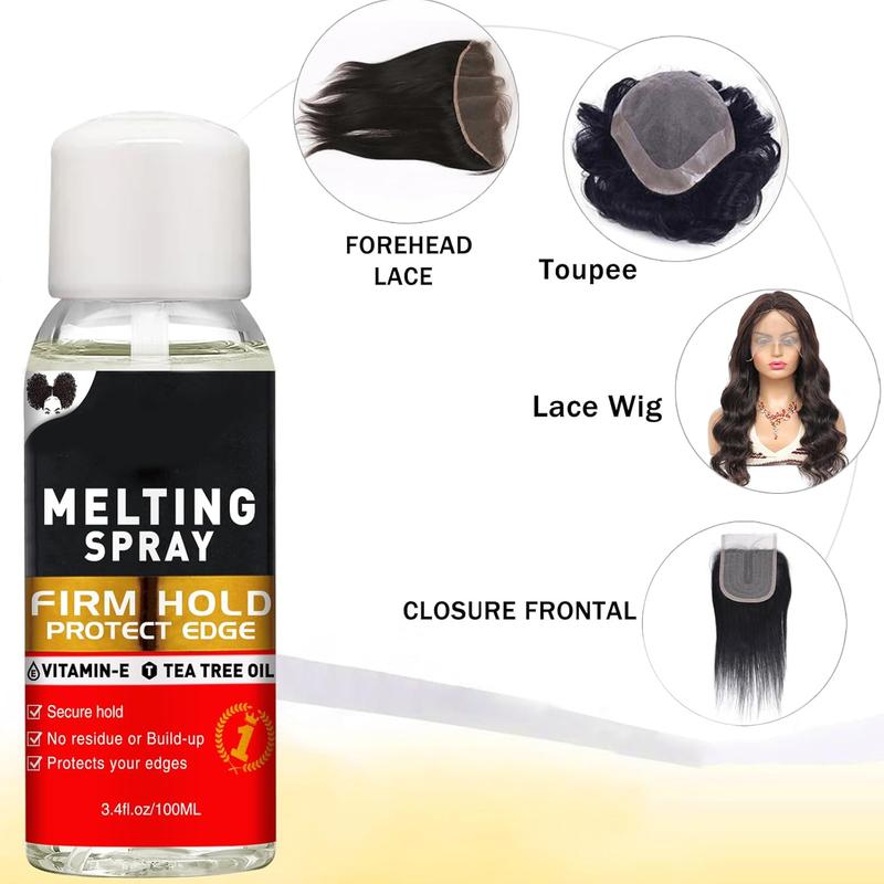 Hair Extension Adhesive Spray Kit - Lace Front Wig & Closure Glue, No Melt for Wigs & Extensions