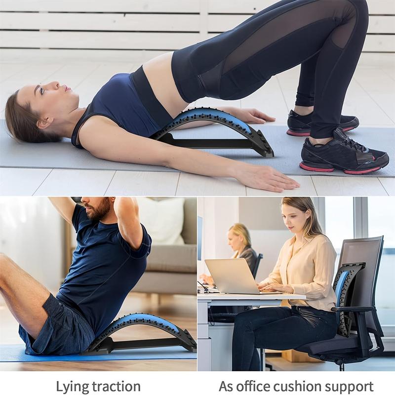 Back Stretcher, Lumbar Device with 3-level Adjustment, Back Relaxing Device for Women & Men, Gymtok