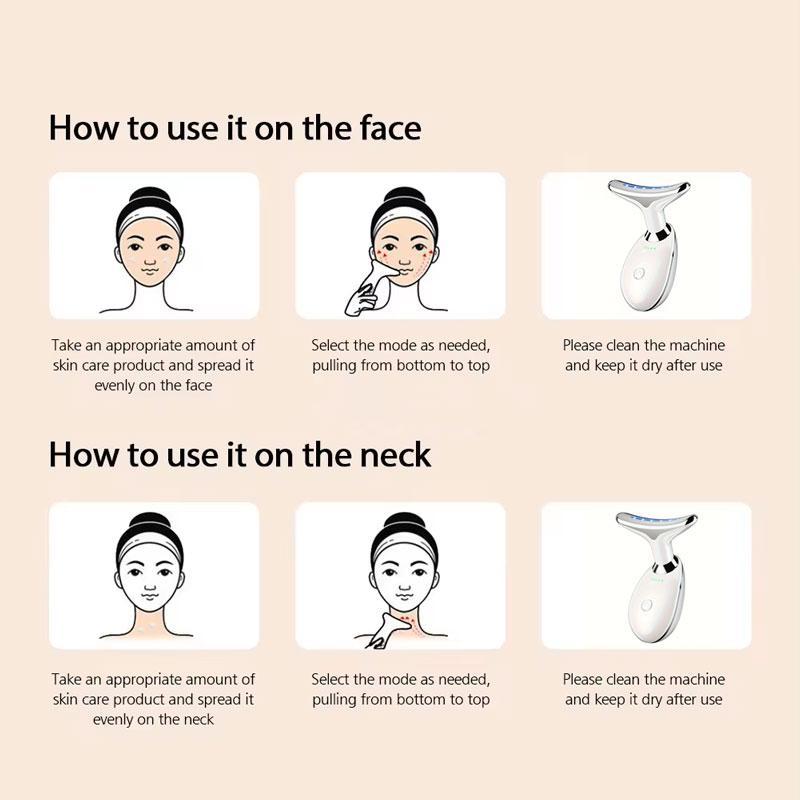 Summer Multifunctional Face Massager Neck Massager, LED Beauty Massager for Face and Neck, Neck Massager, Skin Lifting Heating Facial Beauty Massager, Travel Essentials Skincare Tools, Gift for Christmas & Fall, Winter Gift