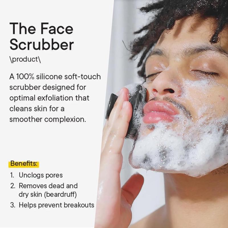 Silicone Face Scrubber for Men, Facial Cleansing Brush Silicone Face Brush Manual Waterproof Cleansing Skin Care Brushes Lightweight Gentle  Face Wash