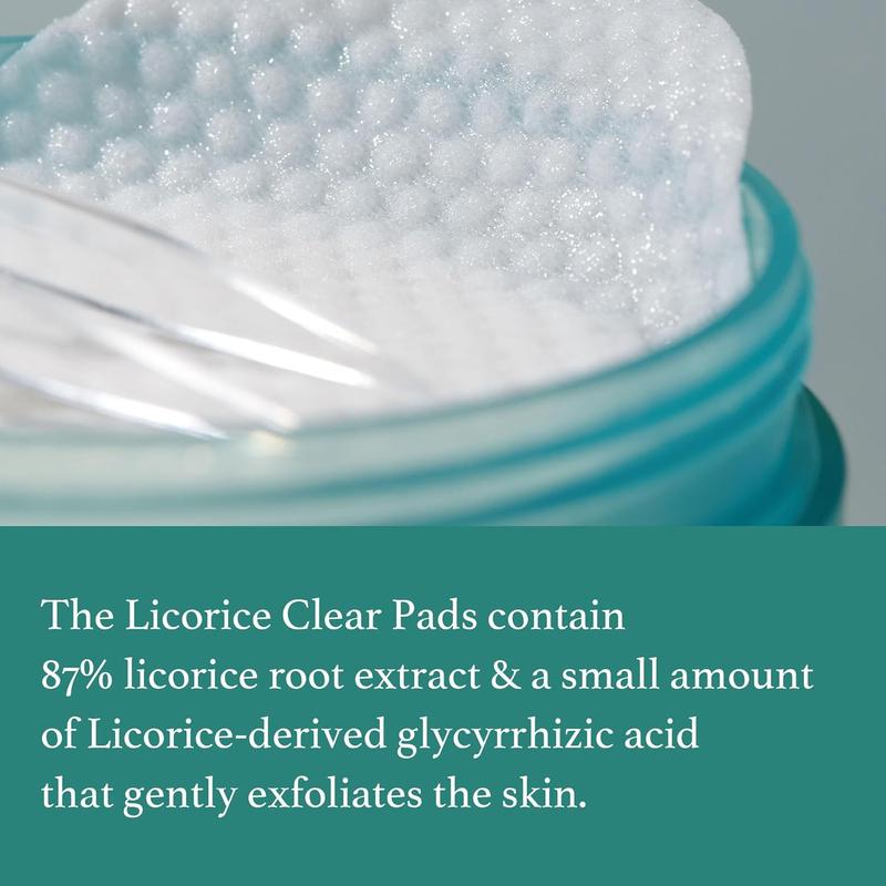 [I'm From Official Shop] Licorice Clear Pad 200ml, 60 Toner Pads, 87% Korean Licorice, Calming & Gentle Exfoliating Toning Pads for Breakouts, Soothing, Hydrating for Sensitive & Irritated Skin, Skincare Skin Repair Comfort, Korean Skincare, Korean Pad