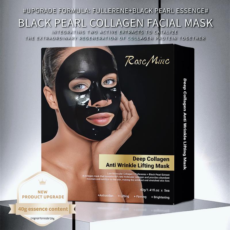 Deep Collagen Energy Enhancing facial mask | Original Collagen facial mask 5pcs Skincare Hydrate Skin Repair Comfort Rejuvenating glass facemask