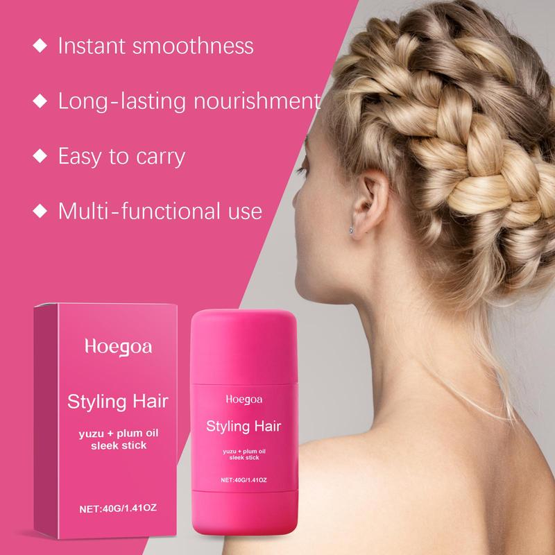 Portable Hair Wax Stick, Moisturizing Hair Styling Wax Stick for Frizzy Hair, Nourishing Hair Styling Product for Women & Girls