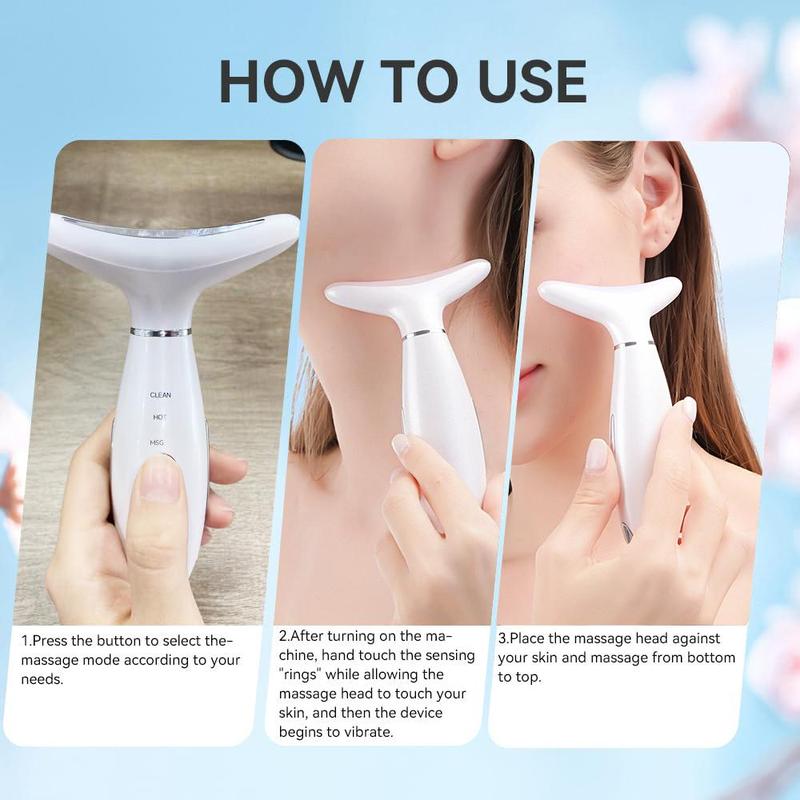 Rechargeable Facial Beauty Instrument, 3 Modes Facial Massager, Skin Care Tool for Daily Skin Care