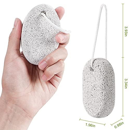 2PCS Natural Pumice Stone, Asqraqo Lava Pedicure Tools Hard Skin Callus Remover for Feet and Hands - Foot File Exfoliation to Remove Dead Skin, and Callusess