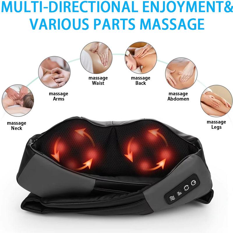 Shiatsu Neck and Shoulder Massager | with Heat Deep Tissue 4D Kneading Circulation