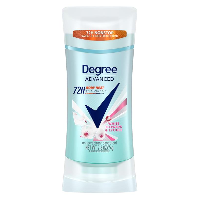 Degree Advanced Protection Antiperspirant Deodorant White Flowers & Lychee for 72-Hour Sweat & Odor Control for Women,2.6 oz