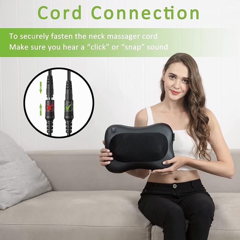 Cotsoco Shiatsu Neck and Shoulder Massager with Heat, Deep Tissue Kneading Electric Neck Massage Pillow, Christmas Gift for Mom