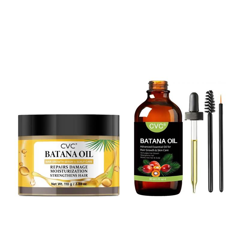 Batana oil hair mask & scalp serum set for hair growth healthier:Batana oil Sourced from Honduras - CVC Batana oil  -  Moisturize Scalp, Restore Dry Damaged Hair