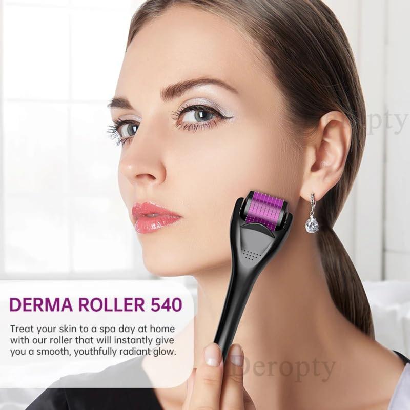 Derma Roller Microneedle Roller For Face, For Beard, Microneedling Roller | For Women and Men | Micro Needle Roller For Face Scalp Derma Stamp 0.5mm Skincare Moisturizer