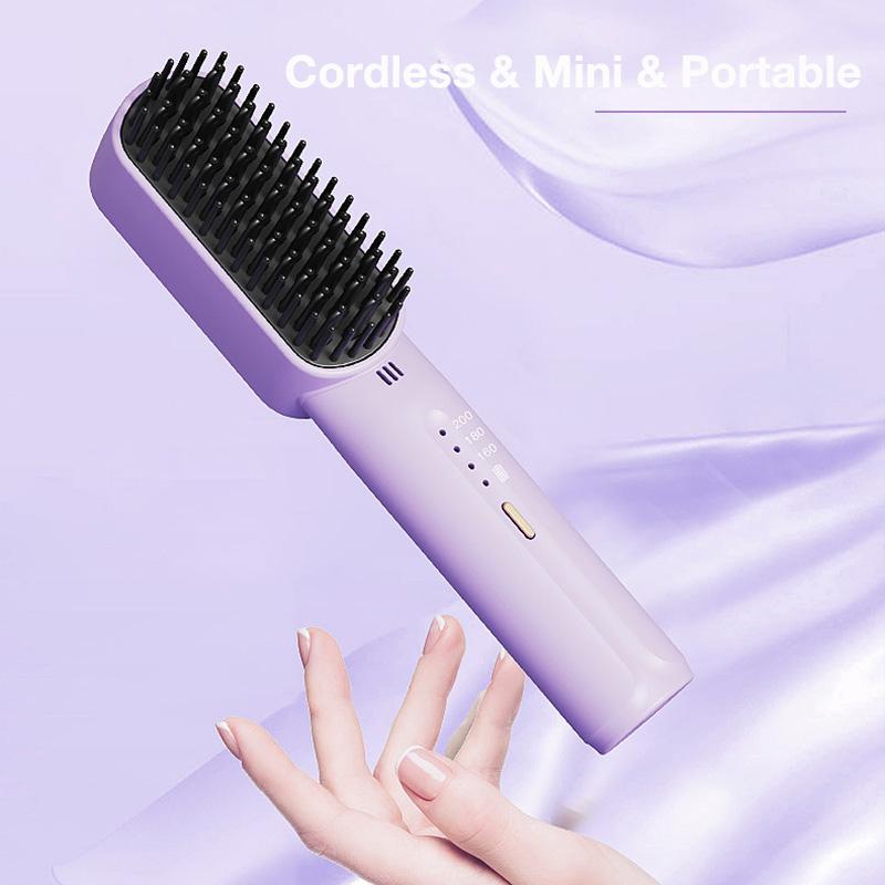 [Christmas Deals] Hair Straightener Comb Styling Tool for Frizz-Free Comfort Salon Hair waver Brush straightener