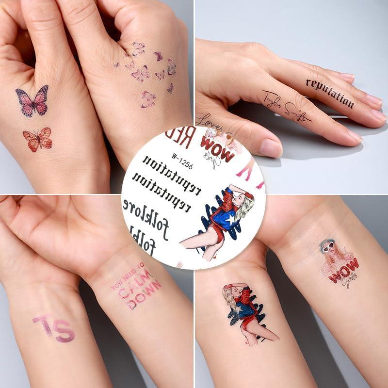 80pcs Number 13 Tattoos Temporary, Singer AlbumTattoo, TS Tour Birthday Party Decorations Party Favors Supplies, 13 Stickers Gifts Merch Accessories Concert For Fans