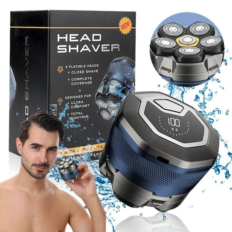 Rechargeable Beard Trimmer, 1 Box 6D Head Bald Shaver with LED Display, Men's Razor, Electric Shavers, Personal Care Appliances