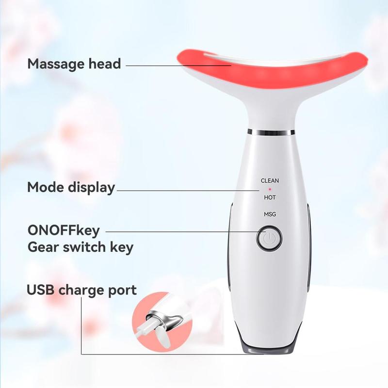 Rechargeable Facial Beauty Instrument, 3 Modes Facial Massager, Skin Care Tool for Daily Skin Care