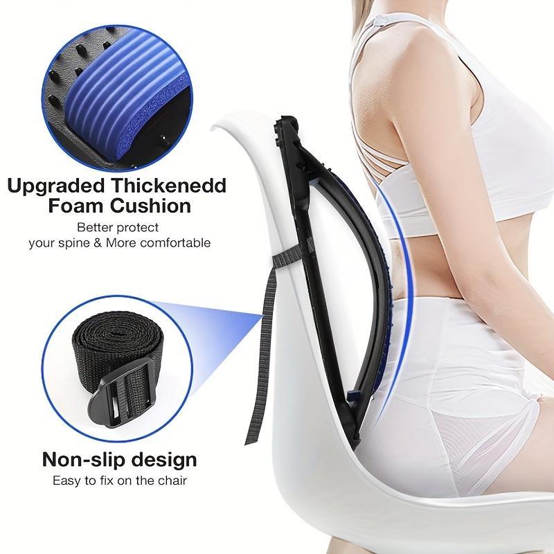 Back Stretcher, Lumbar Device with 3-level Adjustment, Back Relaxing Device for Women & Men, Gymtok