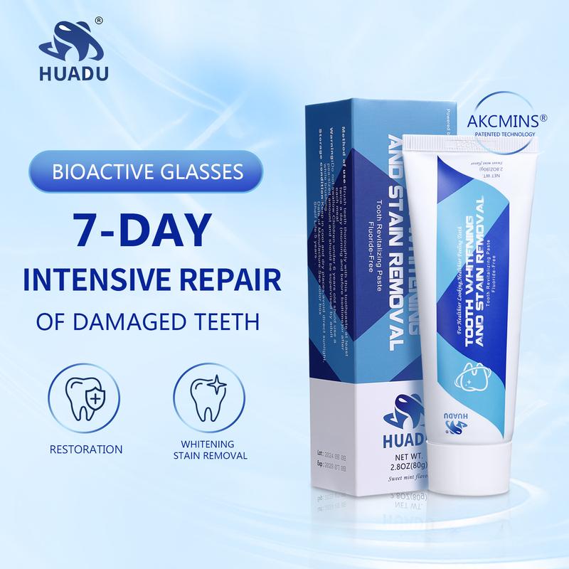 HUADU AKCMINS Teethpaste Powerfully Repair Tooth Enamel In Seven Days, No Fluoride, Anti Plaque, Suitable For People With Sensitive Teeth.