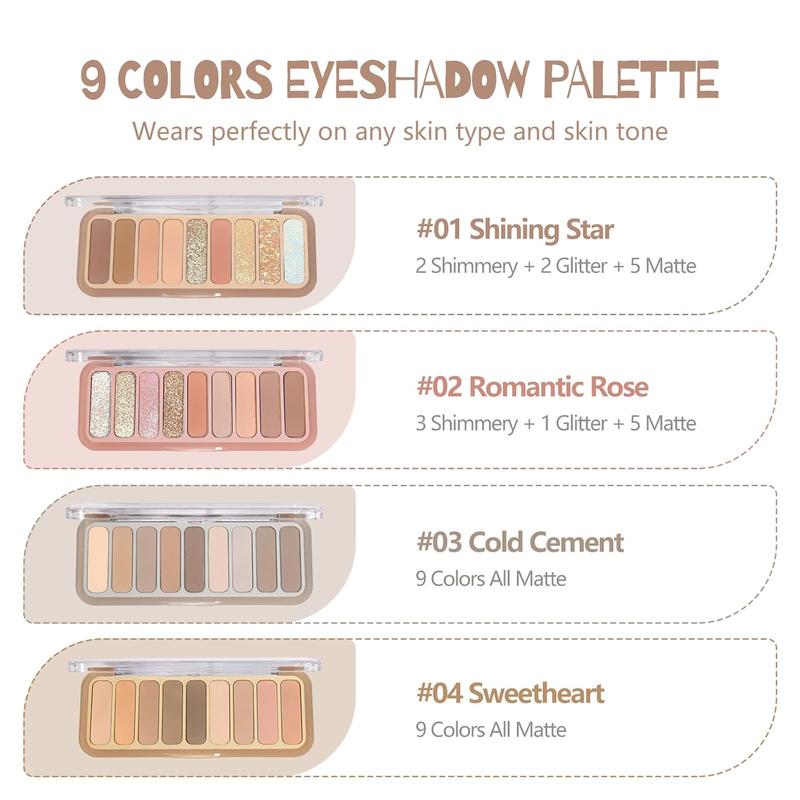 Eyeshadow Palette ，Matte Naked Eyeshadow Pallet with Brush， Highly Pigmented Blindable Shades Neutral Nude Eye Shadow Makeup for Older Women ，Nurturing-Looking， Long-Wearing