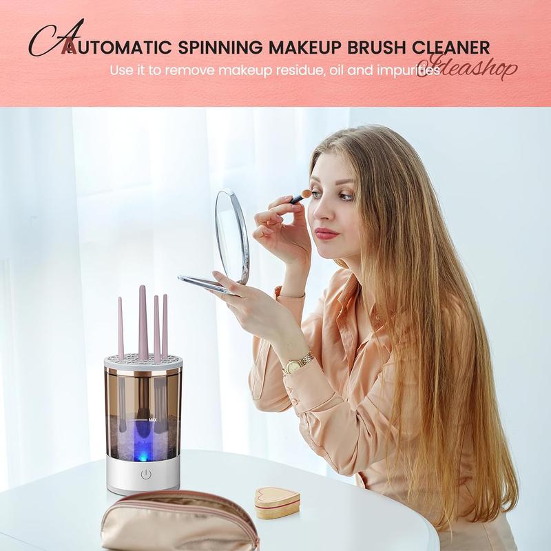 Electric Makeup Brush Cleaner, USB Makeup Brush Cleaner Machine, Makeup Brush Cleaning Tool with Brush Cleaning Pad, Best Gifts for Women, Christmas Gift